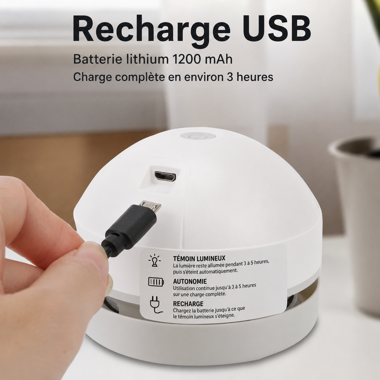 Mini Aspirateur de Table Sans Fil Rechargeable USB