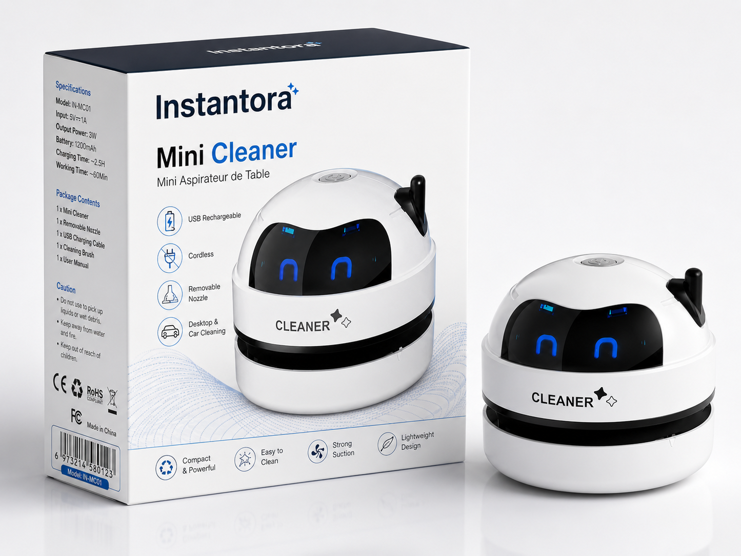 Mini Aspirateur de Table Sans Fil Rechargeable USB