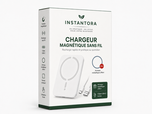 Support Téléphone Magnétique avec Charge Sans Fil pour Voiture