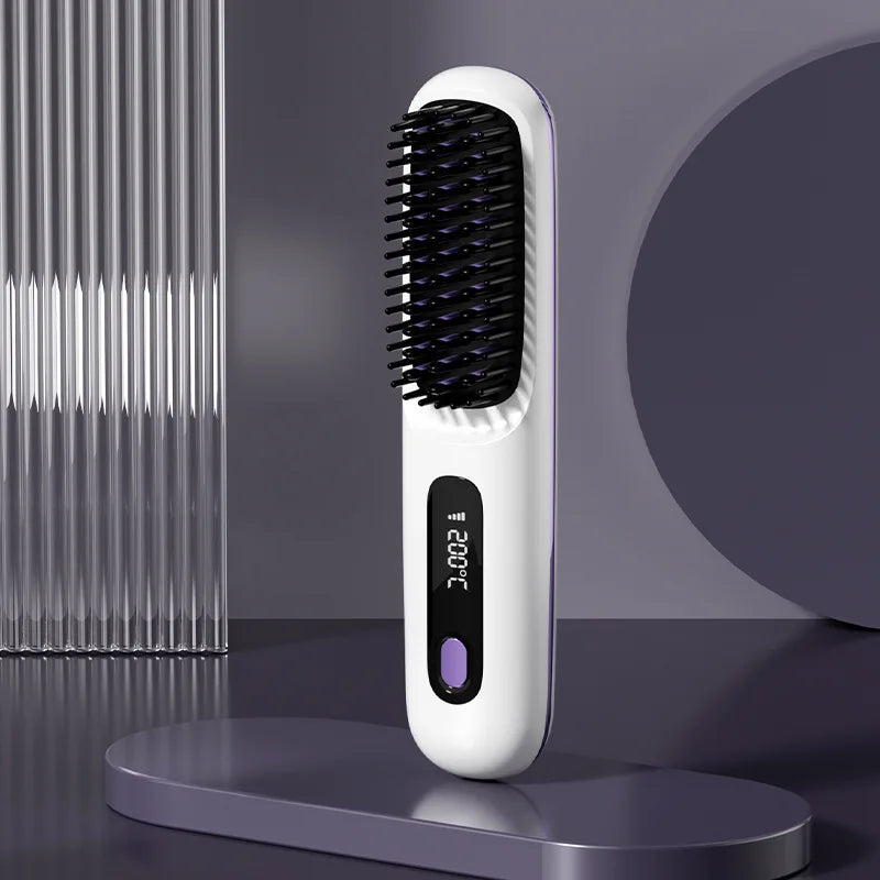 Brosse Lissante Chauffante – Lissage Rapide avec Température Réglable