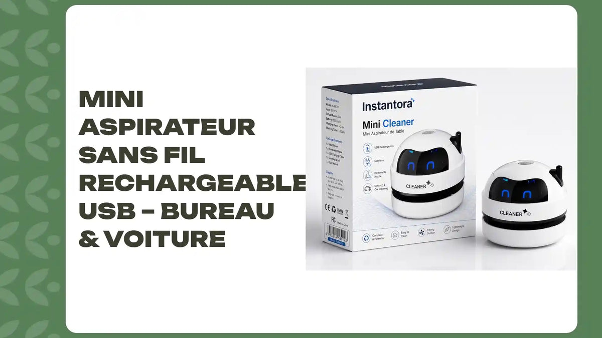 Mini Aspirateur Sans Fil Rechargeable USB &ndash; Bureau &amp; Voiture by@Outfy