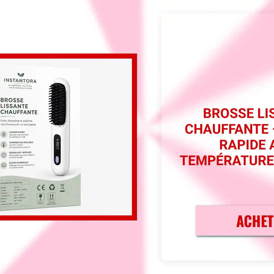 Brosse Lissante Chauffante &ndash; Lissage Rapide avec Temp&eacute;rature R&eacute;glable by@Outfy